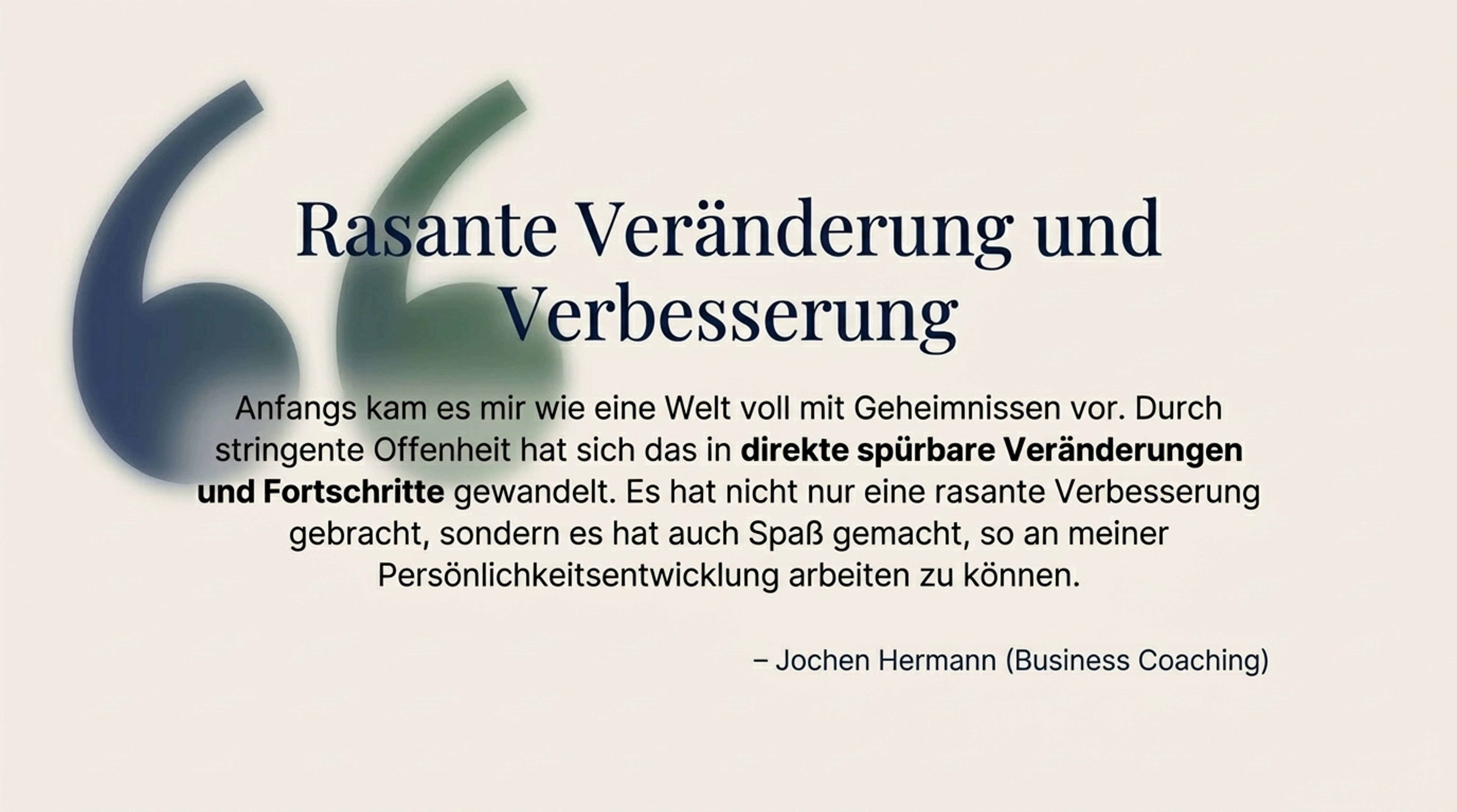 Kundenstimme aus dem Business Coaching